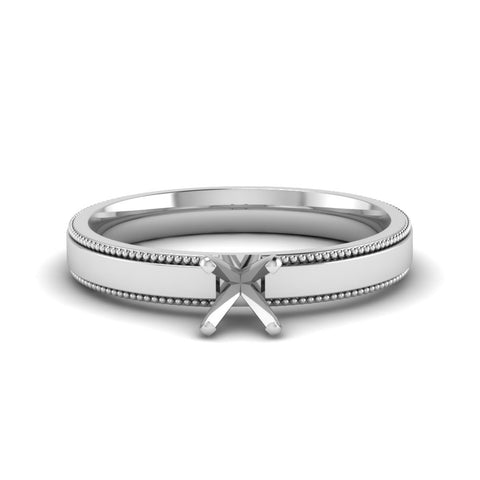 semi-mount-glossy-milgrain-single-stone-anniversary-diamond-ring-in-14K-white-gold-FD-ENR8985SMR-NL-WG