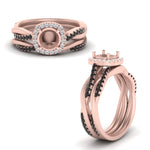 Load image into Gallery viewer, semi-mount-halo-black-diamond-infinity-bridal-set-in-rose-gold-FD9212SMGBLACK-NL-RG-B2.jpg
