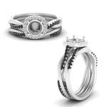 Load image into Gallery viewer, semi-mount-halo-black-diamond-infinity-bridal-set-in-white-gold-FD9212SMGBLACK-NL-WG-B2.jpg

