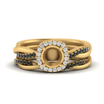 Load image into Gallery viewer, semi-mount-halo-black-diamond-infinity-bridal-set-in-yellow-gold-FD9212SMGBLACK-NL-YG-B2.jpg

