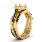 Load image into Gallery viewer, semi-mount-halo-black-diamond-infinity-bridal-set-in-yellow-gold-FD9212SMGBLACK-NL-YG-B2.jpg
