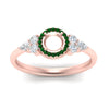 Load image into Gallery viewer, semi-mount-halo-cluster-accent-emerald-engagement-ring-in-rose-gold-FD10512SMRGEMGRANGLE5-NL-RG.jpg?v=1770117495