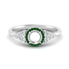 Load image into Gallery viewer, semi-mount-halo-cluster-accent-emerald-engagement-ring-in-white-gold-FD10512SMRGEMGR-NL-WG.jpg?v=1770117494