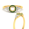 Load image into Gallery viewer, semi-mount-halo-cluster-accent-emerald-engagement-ring-in-yellow-gold-FD10512SMRGEMGRANGLE3-NL-YG.jpg?v=1770117495