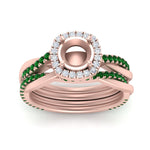 Load image into Gallery viewer, semi-mount-halo-emerald-infinity-bridal-set-in-rose-gold-FD9212SMGEMGR-NL-RG-B2.jpg
