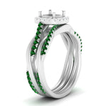 Load image into Gallery viewer, semi-mount-halo-emerald-infinity-bridal-set-in-white-gold-FD9212SMGEMGR-NL-WG-B2.jpg
