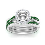 Load image into Gallery viewer, semi-mount-halo-emerald-infinity-bridal-set-in-white-gold-FD9212SMGEMGR-NL-WG-B2.jpg
