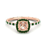 Load image into Gallery viewer, semi-mount-halo-eternity-emerald-engagement-ring-in-rose-gold-FD9372SMRGEMGR-NL-RG.jpg?v=1763118335