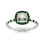 Load image into Gallery viewer, semi-mount-halo-eternity-emerald-engagement-ring-in-white-gold-FD9372SMRGEMGRANGLE5-NL-WG.jpg?v=1763118336