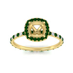Load image into Gallery viewer, semi-mount-halo-eternity-emerald-engagement-ring-in-yellow-gold-FD9372SMRGEMGRANGLE5-NL-YG.jpg?v=1763118336