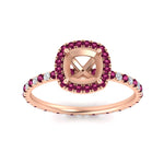 Load image into Gallery viewer, semi-mount-halo-eternity-pink-sapphire-engagement-ring-in-rose-gold-FD9372SMRGSADRPIANGLE5-NL-RG.jpg?v=1763118336