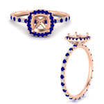 Load image into Gallery viewer, semi-mount-halo-eternity-sapphire-engagement-ring-in-rose-gold-FD9372SMRGSABLANGLE3-NL-RG.jpg?v=1763118336