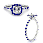 Load image into Gallery viewer, semi-mount-halo-eternity-sapphire-engagement-ring-in-white-gold-FD9372SMRGSABLANGLE3-NL-WG.jpg?v=1763118336