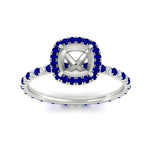 Load image into Gallery viewer, semi-mount-halo-eternity-sapphire-engagement-ring-in-white-gold-FD9372SMRGSABLANGLE5-NL-WG.jpg?v=1763118336