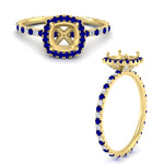 Load image into Gallery viewer, semi-mount-halo-eternity-sapphire-engagement-ring-in-yellow-gold-FD9372SMRGSABLANGLE3-NL-YG.jpg?v=1763118336