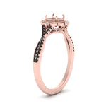 Load image into Gallery viewer, semi-mount-halo-filigree-twisted-black-diamond-engagement-ring-in-FD124061SMRGBLACKANGLE3-NL-RG
