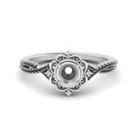 Load image into Gallery viewer, semi-mount-halo-filigree-twisted-black-diamond-engagement-ring-in-FD124061SMRGBLACKANGLE3-NL-WG
