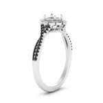 Load image into Gallery viewer, semi-mount-halo-filigree-twisted-black-diamond-engagement-ring-in-FD124061SMRGBLACKANGLE3-NL-WG
