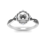 Load image into Gallery viewer, semi-mount-halo-filigree-twisted-black-diamond-engagement-ring-in-FD124061SMRGBLACKANGLE3-NL-WG
