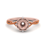 Load image into Gallery viewer, semi-mount-halo-filigree-twisted-orange-sapphire-engagement-ring-in-FD124061SMRGSAORANGLE3-NL-RG
