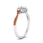 Load image into Gallery viewer, semi-mount-halo-filigree-twisted-orange-sapphire-engagement-ring-in-FD124061SMRGSAORANGLE3-NL-WG
