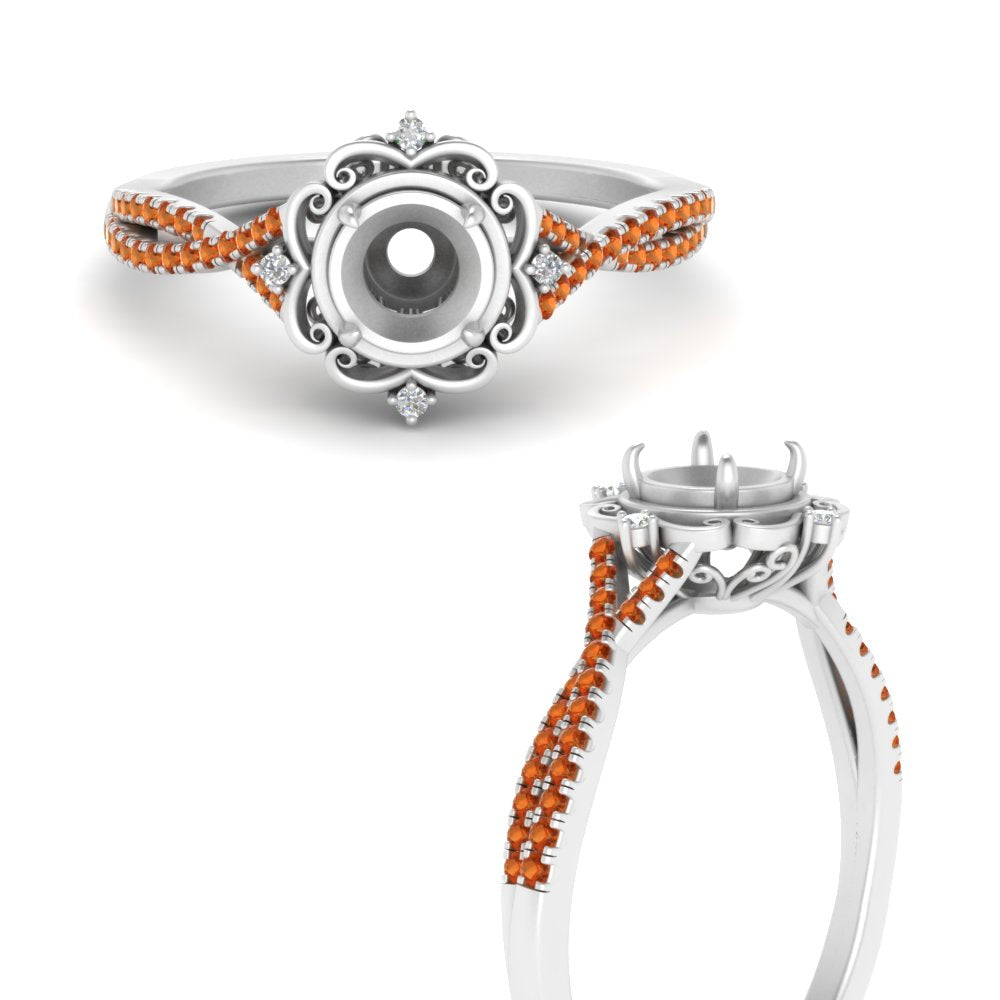 semi-mount-halo-filigree-twisted-orange-sapphire-engagement-ring-in-FD124061SMRGSAORANGLE3-NL-WG