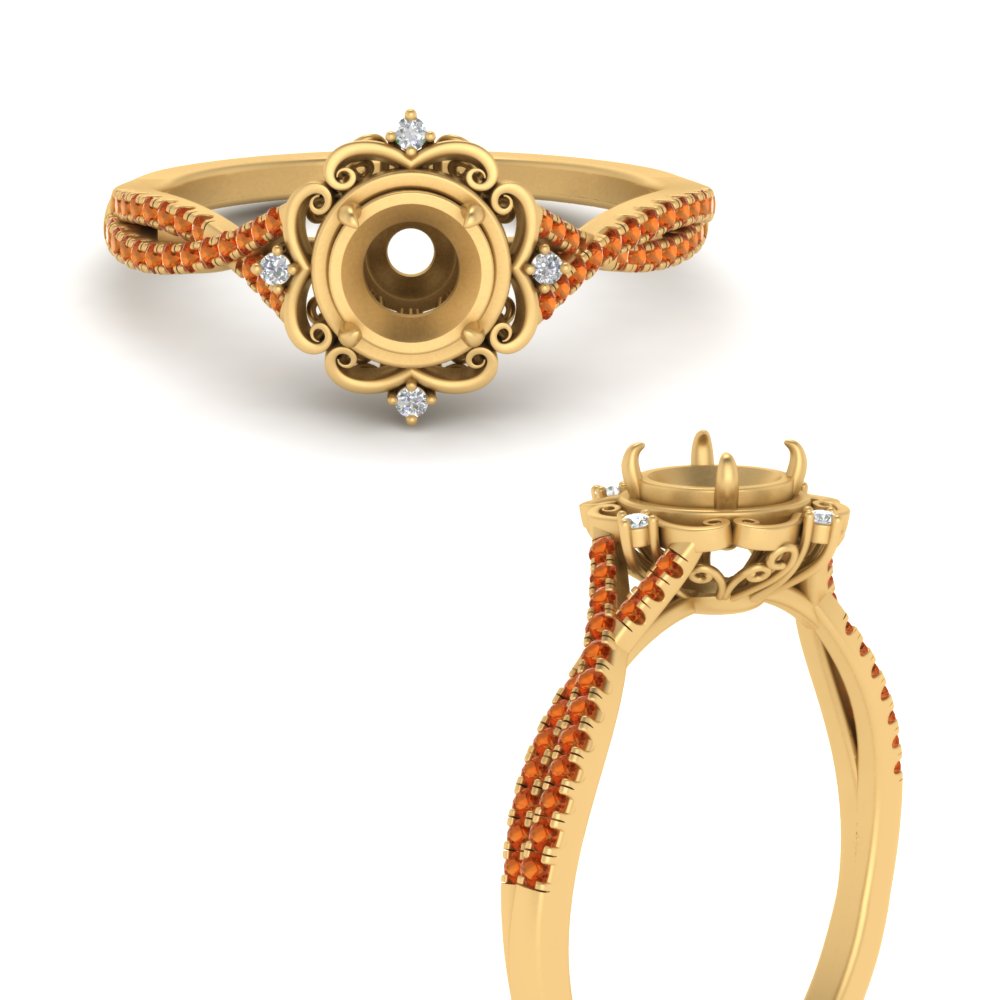 semi-mount-halo-filigree-twisted-orange-sapphire-engagement-ring-in-FD124061SMRGSAORANGLE3-NL-YG