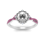 Load image into Gallery viewer, semi-mount-halo-filigree-twisted-pink-sapphire-engagement-ring-in-FD124061SMRGSADRPIANGLE3-NL-WG
