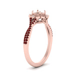 Load image into Gallery viewer, semi-mount-halo-filigree-twisted-ruby-engagement-ring-in-FD124061SMRGRUDRANGLE3-NL-RG
