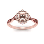 Load image into Gallery viewer, semi-mount-halo-filigree-twisted-ruby-engagement-ring-in-FD124061SMRGRUDRANGLE3-NL-RG
