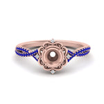 Load image into Gallery viewer, semi-mount-halo-filigree-twisted-sapphire-engagement-ring-in-FD124061SMRGSABLANGLE3-NL-RG
