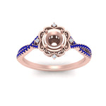 Load image into Gallery viewer, semi-mount-halo-filigree-twisted-sapphire-engagement-ring-in-FD124061SMRGSABLANGLE3-NL-RG
