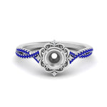 Load image into Gallery viewer, semi-mount-halo-filigree-twisted-sapphire-engagement-ring-in-FD124061SMRGSABLANGLE3-NL-WG
