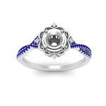 Load image into Gallery viewer, semi-mount-halo-filigree-twisted-sapphire-engagement-ring-in-FD124061SMRGSABLANGLE3-NL-WG

