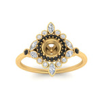 Load image into Gallery viewer, semi-mount-halo-floral-black-diamond-engagement-ring-in-yellow-gold-FD9822SMRGBLACKANGLE5-NL-YG?v=1755852255
