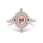 Load image into Gallery viewer, semi-mount-halo-floral-diamond-engagement-ring-in-rose-gold-FD9822SMR-NL-RG?v=1755852249
