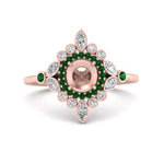 Load image into Gallery viewer, semi-mount-halo-floral-emerald-engagement-ring-in-rose-gold-FD9822SMRGEMGR-NL-RG?v=1755852251
