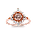Load image into Gallery viewer, semi-mount-halo-floral-orange-sapphire-engagement-ring-in-rose-gold-FD9822SMRGSAORANGLE5-NL-RG?v=1755852253
