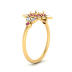 Load image into Gallery viewer, semi-mount-halo-floral-pink-sapphire-engagement-ring-in-yellow-gold-FD9822SMRGSADRPIANGLE2-NL-YG?v=1755852253
