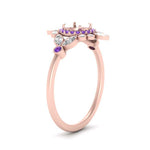 Load image into Gallery viewer, semi-mount-halo-floral-purple-topaz-engagement-ring-in-rose-gold-FD9822SMRGVITOANGLE2-NL-RG?v=1755852256
