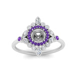 Load image into Gallery viewer, semi-mount-halo-floral-purple-topaz-engagement-ring-in-white-gold-FD9822SMRGVITOANGLE5-NL-WG?v=1755852255
