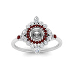 Load image into Gallery viewer, semi-mount-halo-floral-ruby-engagement-ring-in-white-gold-FD9822SMRGRUDRANGLE5-NL-WG?v=1755852254
