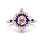 Load image into Gallery viewer, semi-mount-halo-floral-sapphire-engagement-ring-in-rose-gold-FD9822SMRGSABL-NL-RG?v=1755852250

