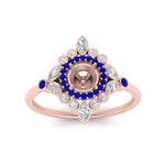 Load image into Gallery viewer, semi-mount-halo-floral-sapphire-engagement-ring-in-rose-gold-FD9822SMRGSABLANGLE5-NL-RG?v=1755852250
