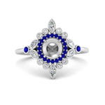 Load image into Gallery viewer, semi-mount-halo-floral-sapphire-engagement-ring-in-white-gold-FD9822SMRGSABL-NL-WG?v=1755852250
