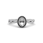 Load image into Gallery viewer, Oval Halo Infinity Vine Engagement Ring Semi Mount
