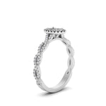 Load image into Gallery viewer, Oval Halo Infinity Vine Engagement Ring Semi Mount
