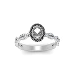 Load image into Gallery viewer, Oval Halo Infinity Vine Engagement Ring Semi Mount
