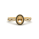 Load image into Gallery viewer, Oval Halo Infinity Vine Engagement Ring Semi Mount
