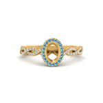 Load image into Gallery viewer, Oval Halo Infinity Vine Engagement Ring Semi Mount
